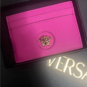 Versace NEW Pink Card Holder Full set